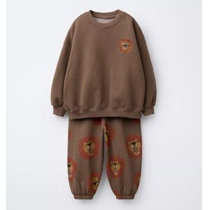 ZARA LIONS JOGGING SWEATSHIRT AND JOGGER PANTS SET
